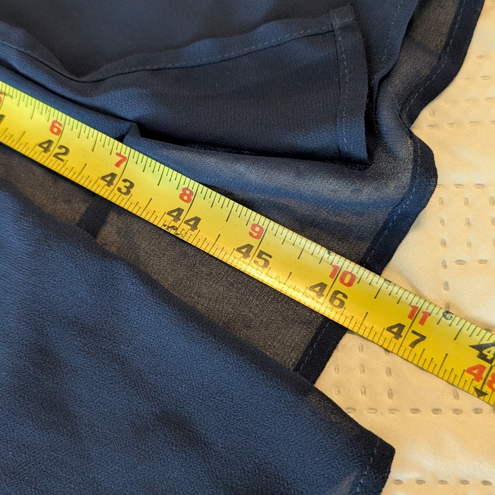 Elegant Navy Blue Sheer Kimono - Picture 7 of 8